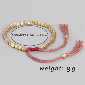 Kris Nature Heritage Tibetan Copper Bead Bracelet Size