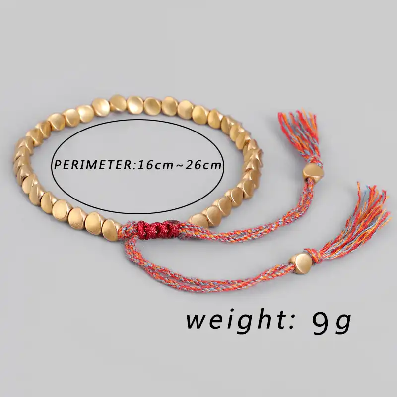 Kris Nature Heritage Tibetan Copper Bead Bracelet Size