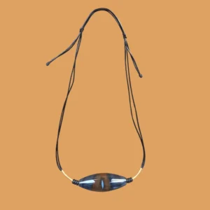 silk agate one eye dzi pendant — guardian from beyond the great wall | natural protection talisman | kris nature