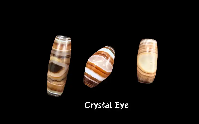 Natural Silk Agate Crystal Eye pattern close-up