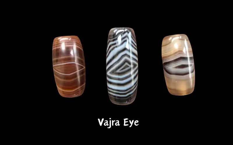 Natural Silk Agate Vajra Eye pattern close-up