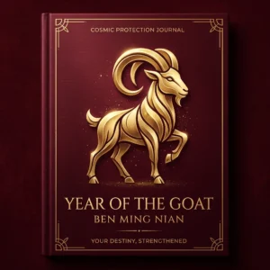 Western aesthetic golden goat illustration for Chinese zodiac Year of the Destiny